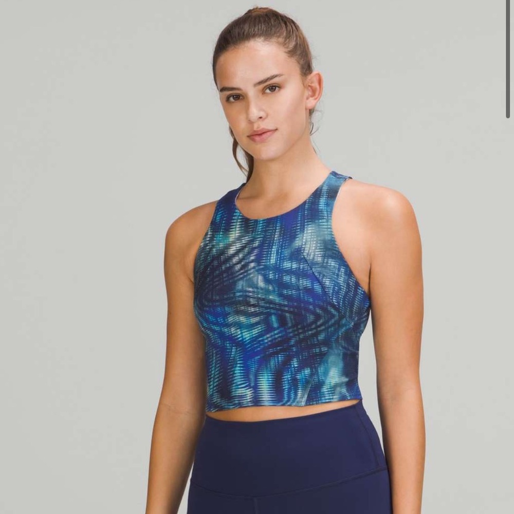 Lululemon Invigorate Training Tank Top in Shapeshifter Flux Blue Multi